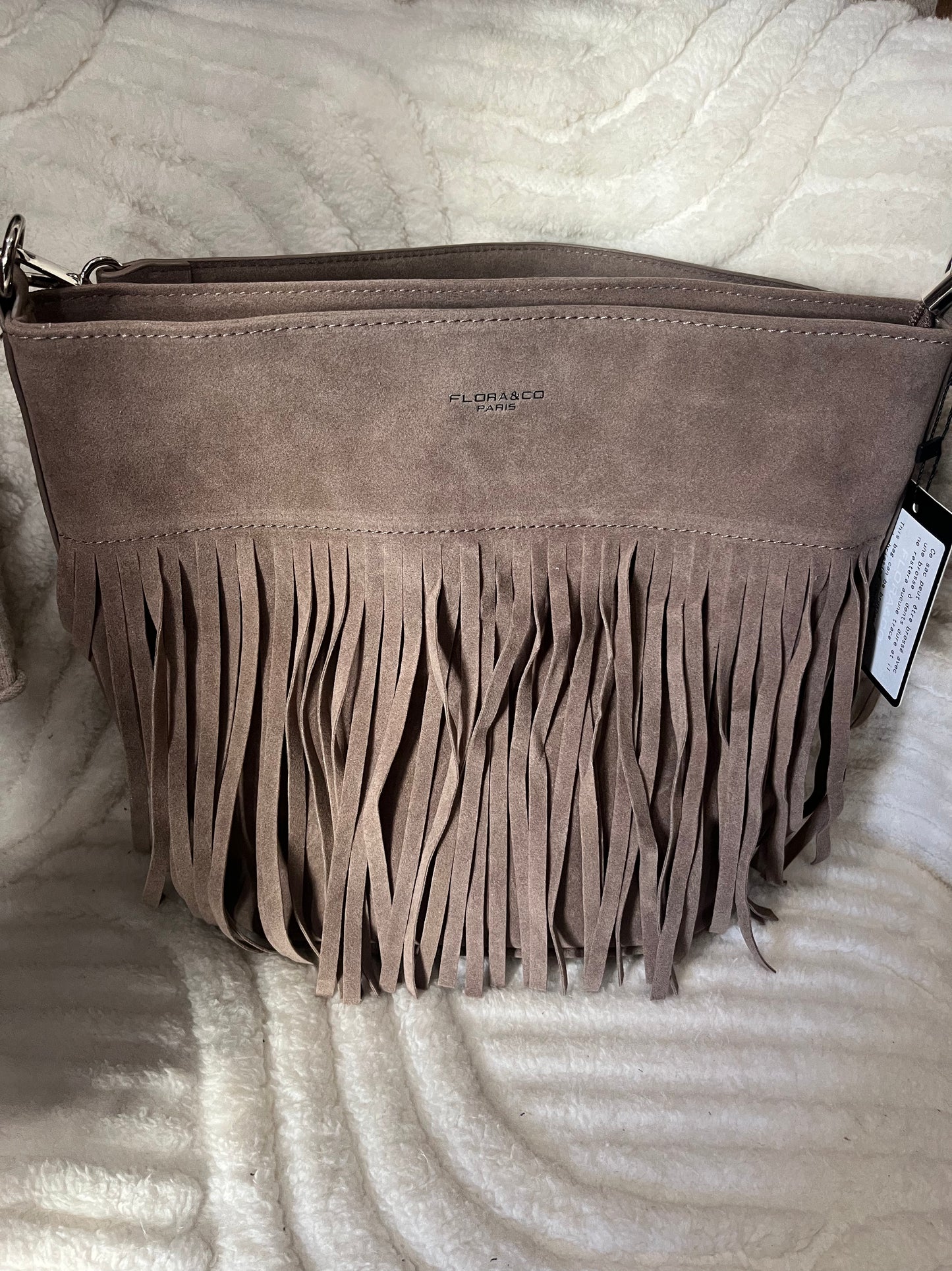 sac à frange taupe