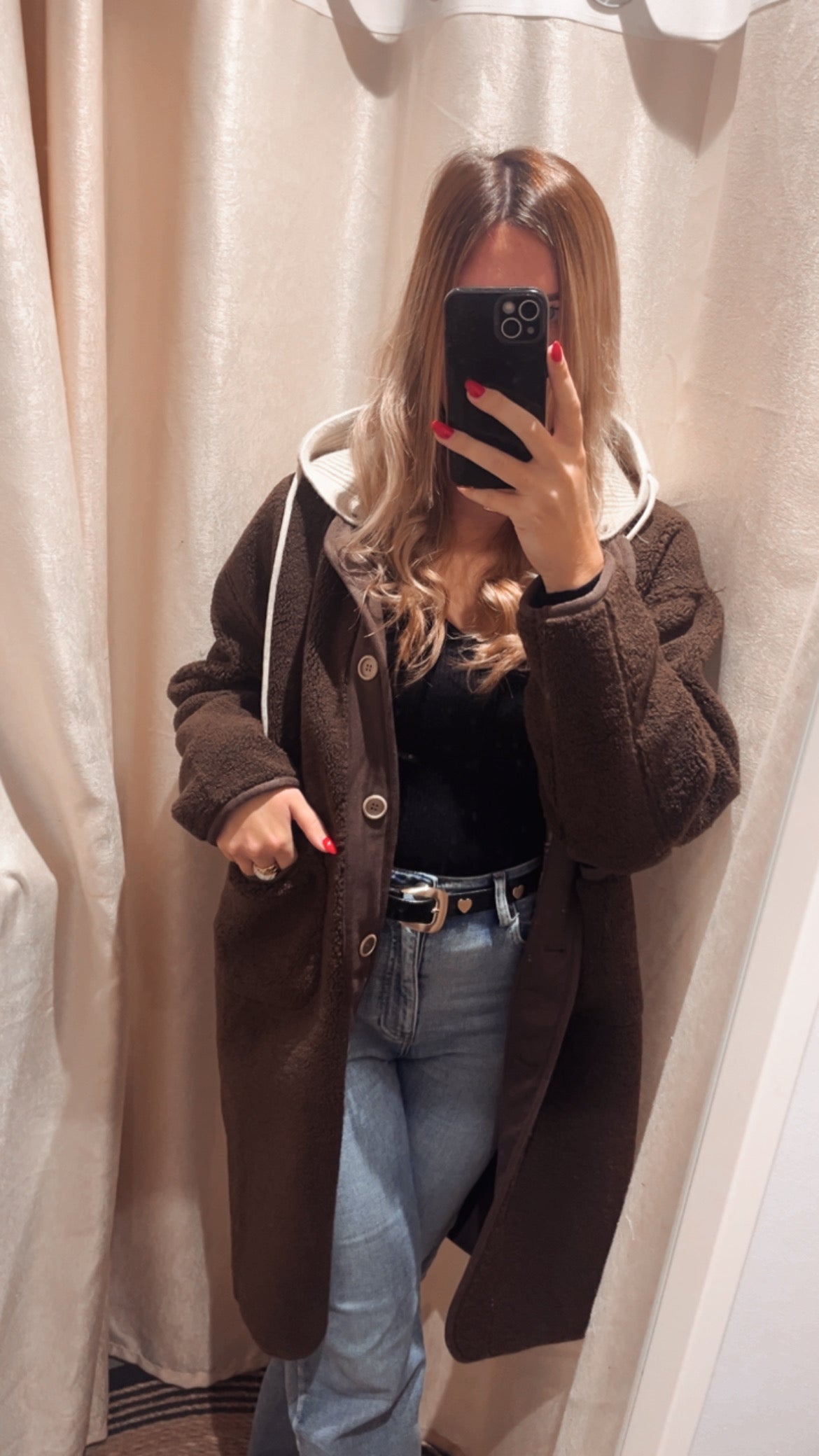 Manteau teddy choco