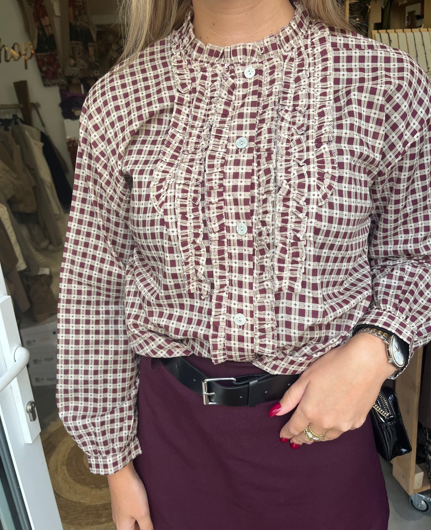 Chemise Léo prune