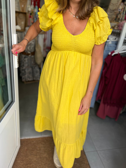 Robe hanna jaune