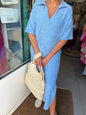 Robe éponge bleu ciel