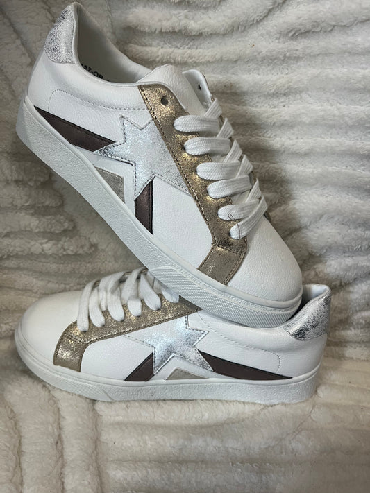 Basket Klessy blanche et doré
