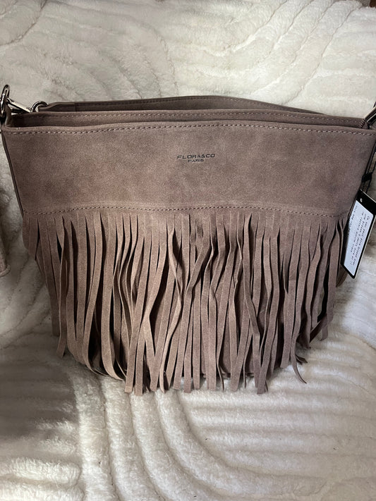 sac à frange taupe