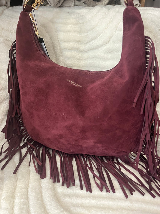 Sac à frange bordeaux