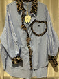 Chemise rayée léopard