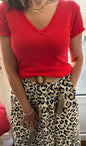 T-shirt rouge Moa